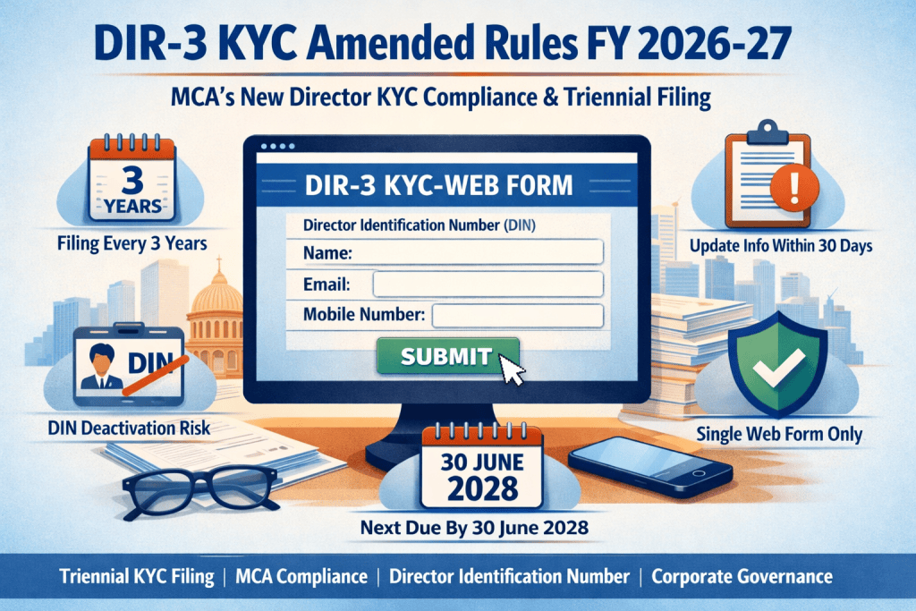 DIR-3 KYC Amended Rules FY 2026-27: MCA’s New Director KYC Compliance ...