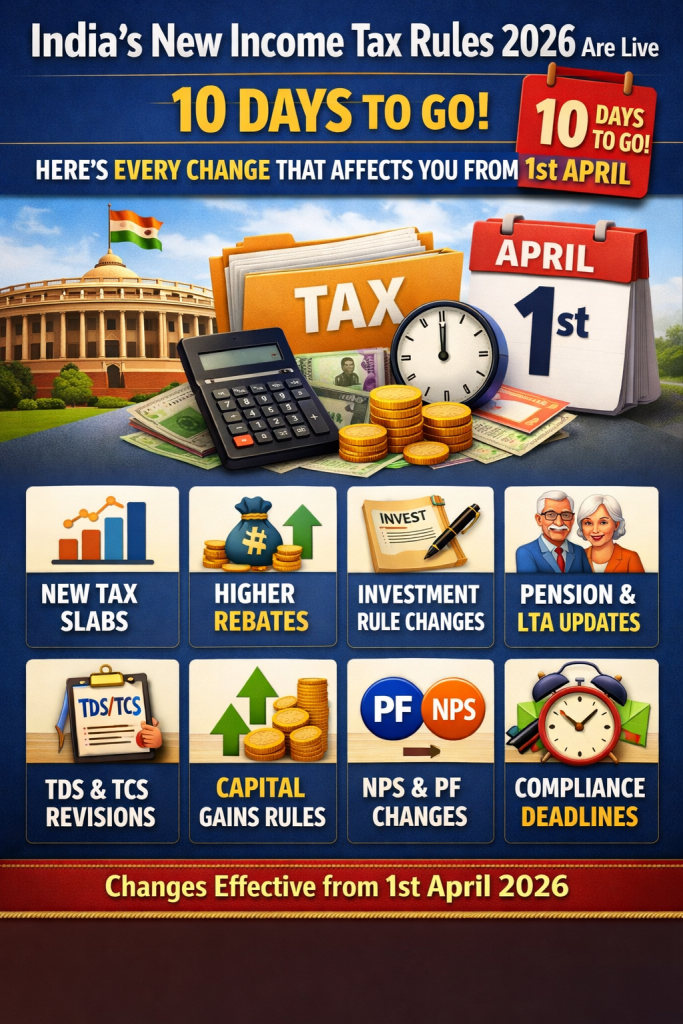 India's New Income Tax Rules 2026 Are Live — 10 Days to Go: Here's ...